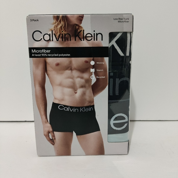 Calvin Klein Underwear Microfiber Low Rise Trunk 3-Pack Men Size Large - Picture 1 of 4